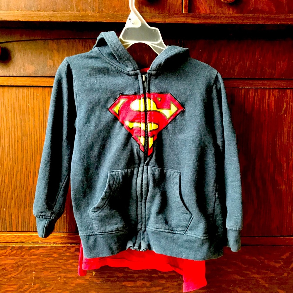 SOLD // Superman zip-up hoodie with cape 4/5